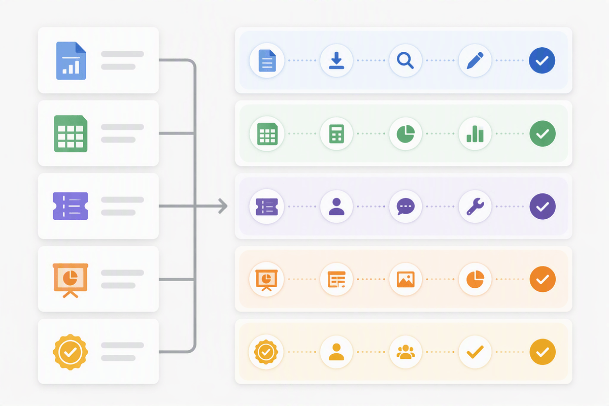 Start by breaking your job into repeatable tasks